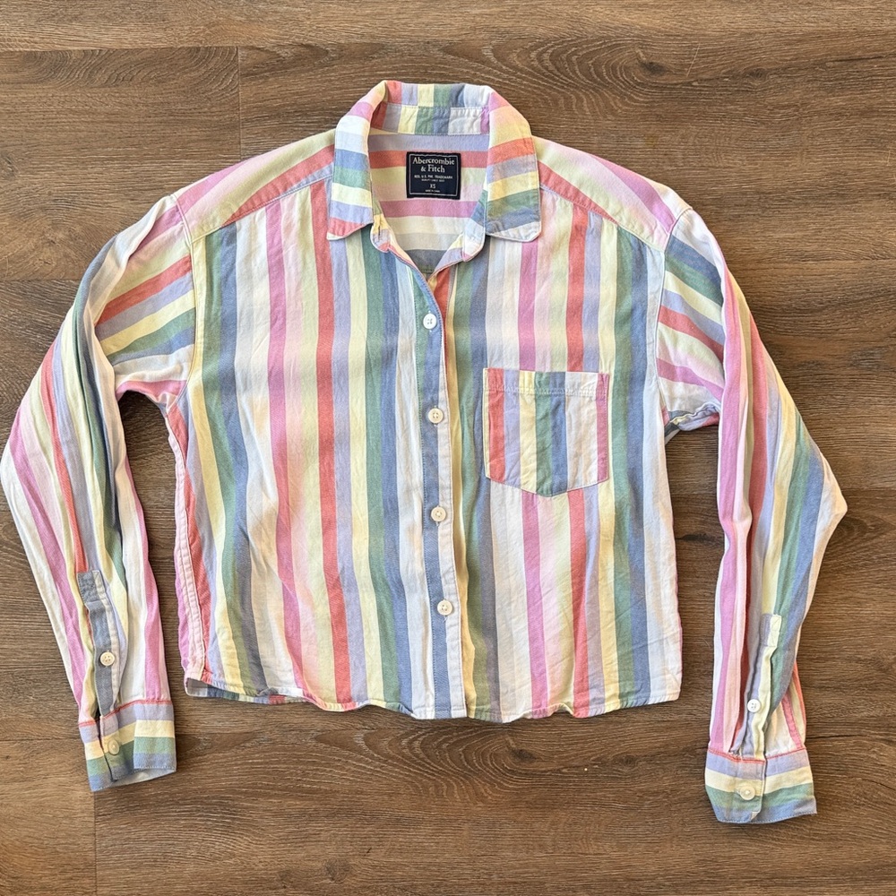 Abercrombie & Fitch Multicolor Striped Button Down Shirt